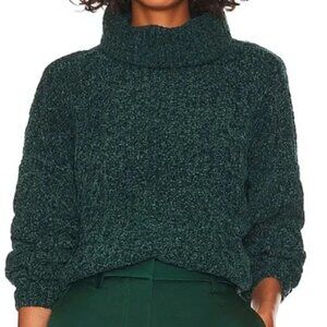 Blank NYC Chenile Turtleneck Braided Cable Sweater NEW